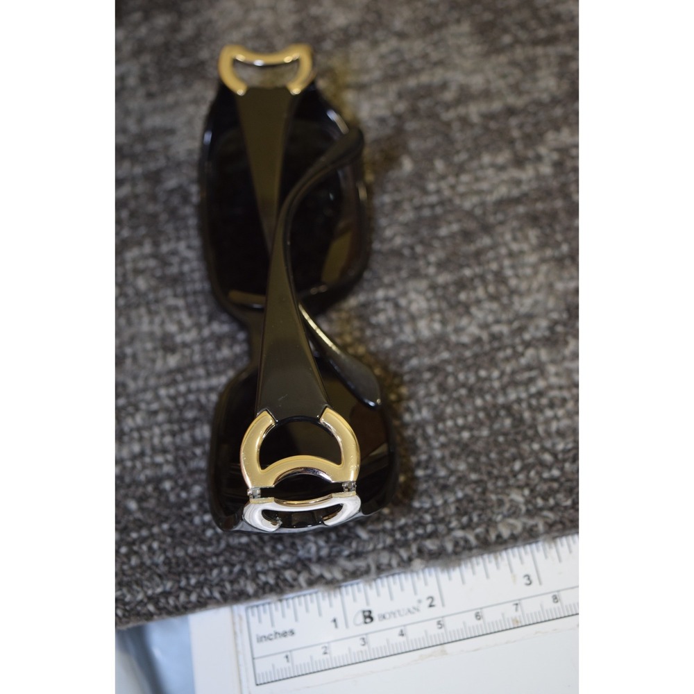 Chanel 6014 c.501/87 Black Wrap Sunglasses Silver CC Logo Italy 64-16 120 FLAWS - Picture 6 of 16